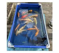 Large PVC/Canvas Aquarium Pool With Clear Viewing Window Panel, +Stainless Steel Frame, Flexible Holding Tank For Turtle Koi/Goldfish To Live, Easily Assembled(100x60x51cm)