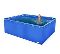 Large PVC Canvas Fish Pond Pool - Multifunctional Aquarium with Drain Valve for Water Storage & Garden Irrigation 600x500x100cm -Pool for Outdoor Use