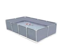 Large PVC Canvas Folding Fish Pond with Drain Valve Steel Bracket for Koi Bing & Garden Irrigation Portable Water Storage Tank for Outdoor Use