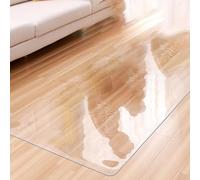 Large PVC Transparent Chair Mat for Home Office Carpet Floor Protector 1.5MM Thick Tablecloth (118x200cm) - Ideal for Office Chairs and Carpets