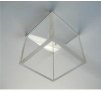 Large Quartz Fluorescence Cell with 5 Transparent Windows - 50mm Light Path, 112.5ml Volume, Ideal for Laboratory Use