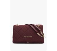Large Quilted Ocarina Burgundy Suedette Satchel Bag - Burgundy Fabric / One Size