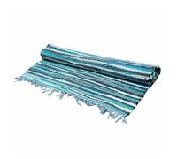 Large Rag Rug 150x90cm premium quality Aqua Blues Indian Rag Rugs