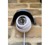 LARGE Rain Sun Shield Weather Cover Anti Glare CCTV Turret Dome Cameras BLACK UK