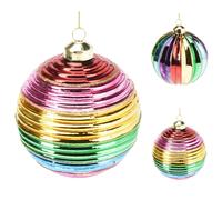 Large Rainbow Christmas Bauble | Multicoloured Christmas Tree Ornament - 10cm