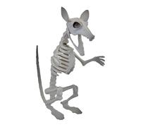 Large Rat Skeleton Halloween Decoration - 29cm Poseable Skeleton Animal Prop with Movable Head & Jaw - Creepy Plastic Rat for Haunted House, Indoor Displays, Table Decorations & Halloween Parties