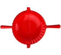 Large Ravioli Mould Pierogi Dumpling Maker -Empanada Maker - Wrapper Pastry Dough Cutter - Dough Cutter Circle Mousse - Kitchen Accessories for perogis and Ravioli, Pie Mold (L: 6.2 inch) Red