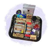 Large RAW Rolling Smoking TRAY Set - Smokers Accessories Hamper Gift Set Kit - By BIGSMOKESUPPLIES