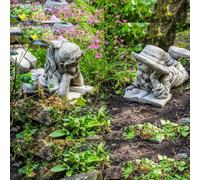 Large Reading Boy And Girl Garden Ornament