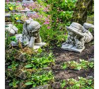 Large Reading Boy and Girl Garden Ornament