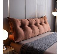 Large Reading Pillow Bed Wedge Headboard Pillows Lumbar Back Support for Sitting Up in Bed/daybed,Brown,Queen