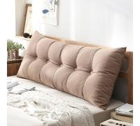 Large Reading Pillow for Sofa - Removable Lumbar Support Cushion & Back Rest - Washable Daybed Headboard Pillow - 150x60x20cm Comfort for Home & Office