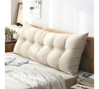 Large Reading Pillow for Sofa - Removable Lumbar Support Cushion & Back Rest - Washable Daybed Headboard Pillow - 150x60x20cm Comfort for Home & Office