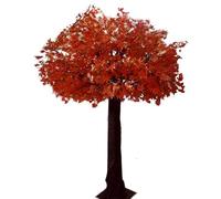 Large Realistic Artificial Red Maple Tree for Commercial Use, Lifelike Faux Tree for Hotel Lobby, Corporate Office(8ft)