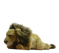 Large Realistic Lion King Plush Toy Lying Stuffed Animal with Mane Soft Cuddle for Kids Adults Safari Decor Gift