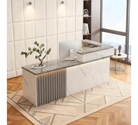 Large Reception Desk for Shopping Malls, Offices, Restaurants & Retail - Modern Design, Durable Construction, Stylish Workstation, Perfect for Customer Service and Professional Spaces