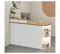 Large Reception Desk with Keyboard Drawer Stylish Reception Furniture Counter for Shops & Cash Registers (Left Side Size: 80x50x106 cm Color: B)