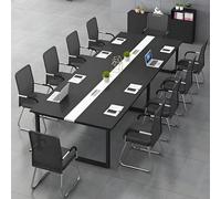 Large RectanguConference Table for Office & Meeting Room - Seats 6-20 Cable Management System Adjustable Feet Easy Assembly - Perfect for Business Meetings (Chairs Not Included)