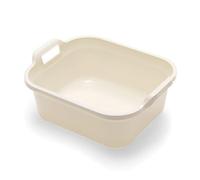 Large Rectangular 9.5 Litre Washing Up Bowl with Handles Plastic Wash Basin Multipurpose Bath Tub/Washing Tub Vegetable Fruit Wash Pan Dish for Kitchen Bathroom Household (Linen)