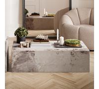 Large Rectangular Beige Marble Coffee Table - Sur