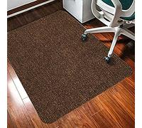 Large Rectangular Chair Mat for Carpet Protection Non-Slip Floor Cover Super Grip Carpet Mat 90x140cm Thick Brown Chair MatFloor Protector Ideal for Home Office