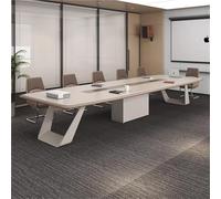 Large Rectangular Conference Table 137.8in Business Seminar Table with Hidden Junction Box Perfect for Meeting Rooms Office Collaboration and Professional Events.