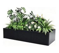 Large Rectangular Metal Planter Round Corner Raised Garden Bed