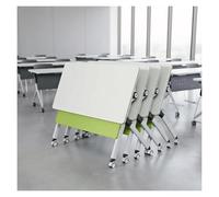 Large Rectangular Mobile Conference Table for Meetings Seminar Training Desk 220lbs Capacity Portable Design Ideal for Business & Meeting Rooms (47.2"x15.7"x29.5")