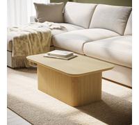 Large Rectangular Oak Coffee Table with Storage - Ari