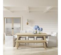 Large Rectangular Oak Dining Table - Seats 6 - 8 - Bourton