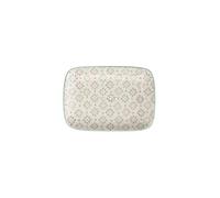 Large Rectangular Soap Dish Tray Taditional/Blue Ceramic with Holes for Water Drainage 13.5 x 9.5 x 2 cm
