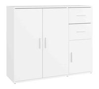Large Rectangular Wooden Home Sideboard Storage Cabinet Unit 3 Doors 2 Drawers