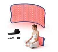 Large Red & Infrared LED Light Mat 76.5×30.5cm, 264 LEDs 660nm+850nm, 4 Modes, 3 Levels, 30 Min Timer, Portable Wellness Device for Back, Lower Back, Shoulders & Legs Relaxation,Blue