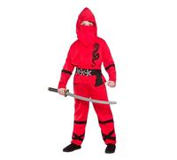Wicked Costumes Boys Red Power Ninja Fancy Dress Costume - Large (8-10 Years)