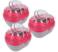 Large Red Small Animal Guinea Pig Rat Degus Pod Carrier Travel Cleaning Pod x3