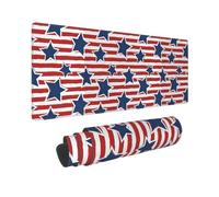 Large red White Star Stripe Flag Print Mouse Pad Office Desk Mat Keyboard pad for Gaming Office&Home,11.8 x 31.5 in