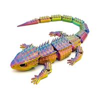 Large Reptile Colour Changing Fidget Toys, Colour-Changing Fidget Toy Set Stress Relief Lizard - Calming Gift Idea for Imagination, Play & Entertainment, Home Decor(30cm Red Blue Yellow)