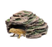 Large Reptile Hide Shale Scape Step Ledge, Reptile Cave Hideout, Bearded Dragons Accessories, Basking Rocks for Bearded Dragons