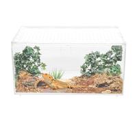 Large Reptile Terrarium 30x20x15cm, Transparent Acrylic Habitat Breeding Feeding Tank with Ventilation & Escape-Proof Design for Reptiles Such As Snakes, Lizards, Spiders, Frogs, etc.