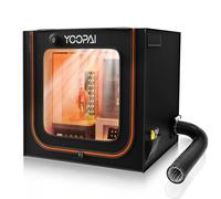 Large Resin 3D Enclosure with Ventilation Kit LED Light, 3D Printer Vented Enclosure Tent Cover Eliminate Odors Dustproof Isolate Noise Compatible with LCD Resin UV 3D Printer