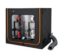 Large Resin 3D Printer Enclosure with Ventilation Kit & LED Light,Vented Enclosure Tent Cover,Dustproof & Noise Isolating,Odor Eliminating, Holds 2 Machines,Compatible with LCD UV Resin 3D Printers