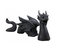 Yumech Large Resin Gothic Dragon Ornament Fantasy Animal Dragon Sculpture Art Garden Decoration for Outdoor Lawn Castle Moat