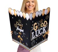 Large Retirement Card, 21.85x14.17in Happy Retirement Party Decorations Card with Envelope Jumbo Good Luck Guest Book Giant Leaving Greeting Card for Women Men Coworker Farewell Retired Card Gift