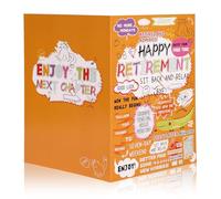 Large Retirement Greeting Card, 15.8x10.6 Inch Funny Jumbo Goodbye Good Luck Farewell Card with Envelope for Coworkers Colleague Going Away New Job Farewell Gift Women Men