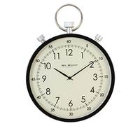 Large Retro Funky Black & White Wall Quartz Clock Stop Watch Design W6451