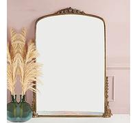 Large Retro Mirror Wall Hanging Household Fitting Mirror Full-length Mirror Bathroom Mirror American Retro Makeup Mirror, The Size Of The Mirror On The Dressing Table Can Be Customized