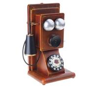Large Retro Styles Telephone Sculpture Desktop Ornament Vintage Rotary Phone Model For Cafes Club And Living Room Decors Metal Telephone Model Ornament