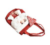 Large Reusable Christmas Candy Present Tote Bag - Sturdy Felt Knit Fabric 44 X 25 Cm Festive Holiday Decor for Parties Gifts Treats - Colorful(1)