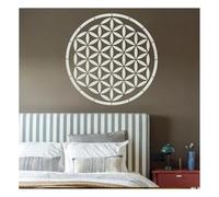 Large Reusable Flower of Life Sacred Geometry Painting Wall Stencil for Meditation Room, Mandala Pattern Art Plastic Template DIY Home Decor on Walls, Furniture, Canvas, Wood, Fabric 35cmX70cm
