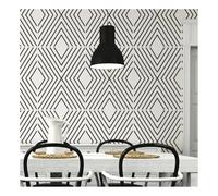 Large Reusable Geometric Wall Stencil 25cmX67cm Reusable Plastic Minimalist Painting Stencil for DIY Accent Wall, Furniture Home Decor, Continuous Line Pattern Template